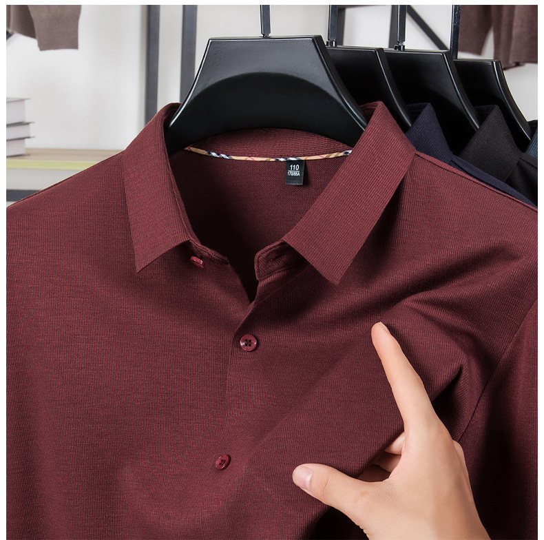 Košula — vunena mješavina 31–50% — dugi rukav — ovratnik lapel — uski kroj