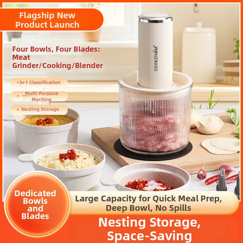 Viacúčelový kuchynský procesor s funkciou detskej stravy, objem 1-3 L, rýchlosť motora 10000-19999 rpm, napätie 111-240 V, mechanické ovládanie