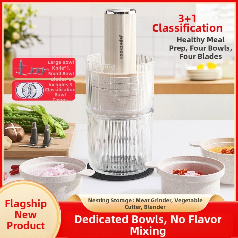 Viacúčelový kuchynský procesor s funkciou detskej stravy, objem 1-3 L, rýchlosť motora 10000-19999 rpm, napätie 111-240 V, mechanické ovládanie