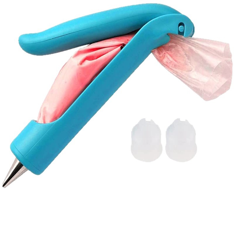 Krémdíszítő pisztoly készlet – 17 darab EVA/PP anyagból, tartalmaz díszítő csöveket és zsákokat, modern egyszerű stílus, 2022-ben piacra került.