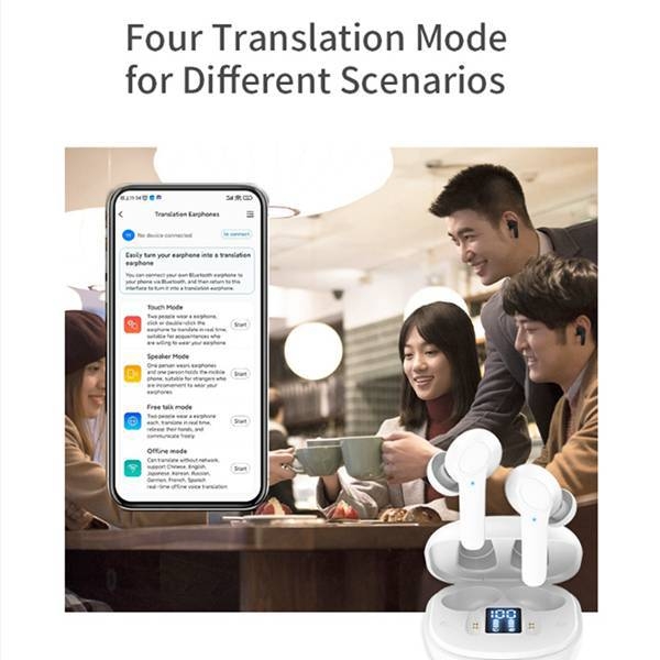 B11 pametne slušalice za prijevod, real-time višeznačni prijevod, bežične Bluetooth slušalice, dvosmjerni prijevod