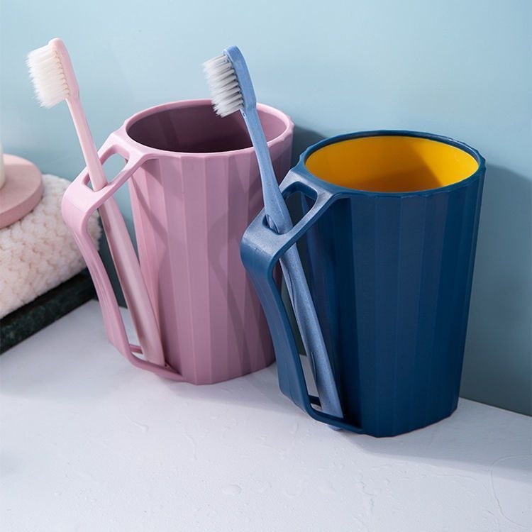 Set čašica za ispiranje usta i četkice za zube za dom, lagani luksuzni dizajn, plastični materijal, velik kapacitet, za parove
