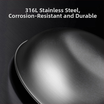 Wok od 316 nerđajućeg čelika s honeycomb protivljepljivim premazom, treća generacija, višeslojno dno, model CHC32A3