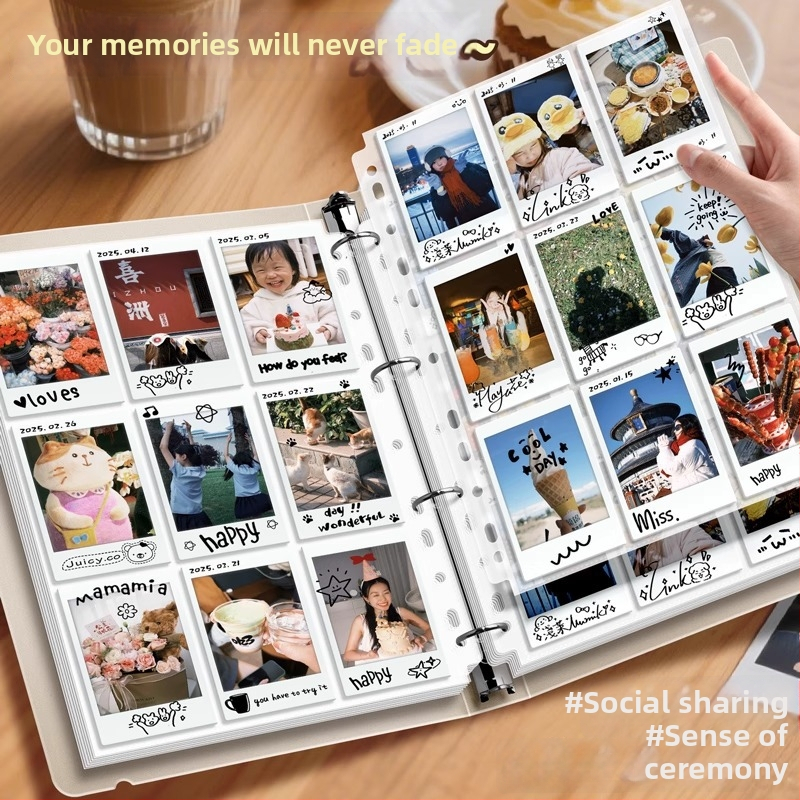 Good Polaroid fotoalbum s odnímateľnými listami, PP obal, vrecká 4×9, tlač loga k dispozícii, prispôsobenie