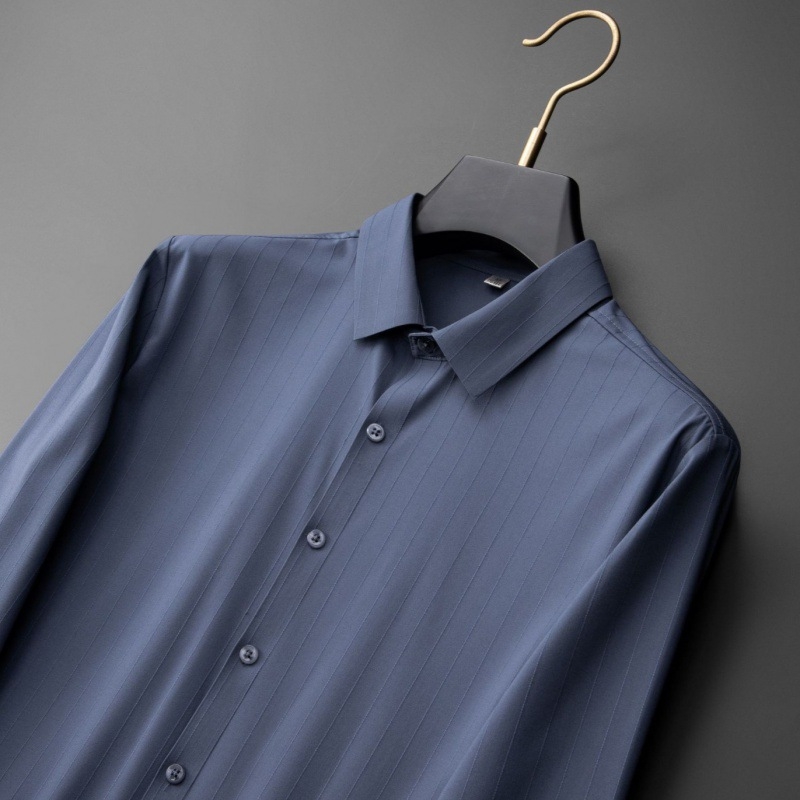 Muška košulja bez glačanja, dugi rukav, slim fit, 65% poliester, lagana tkanina
