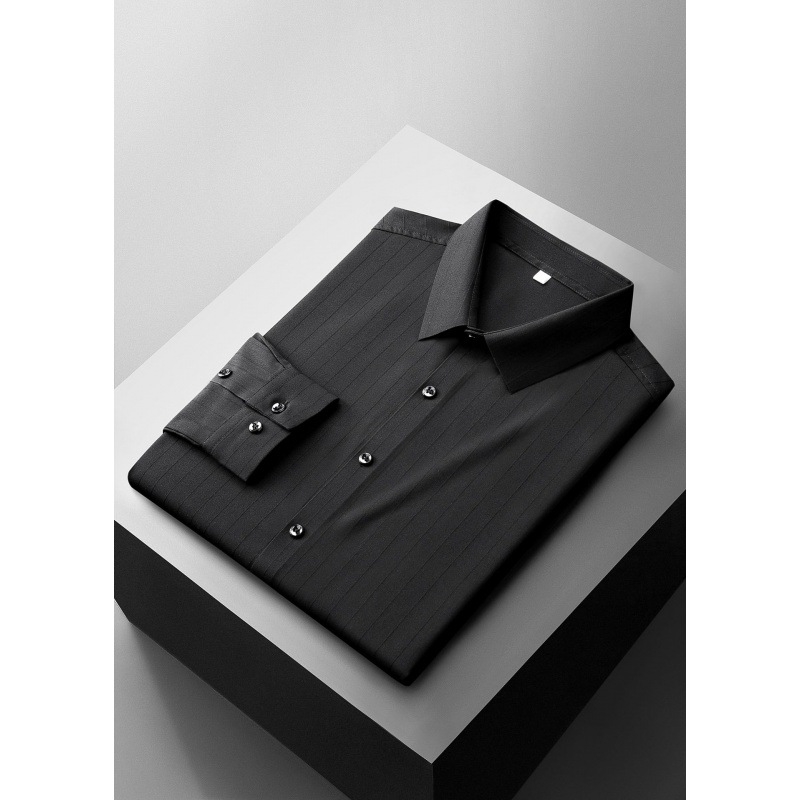 Muška košulja bez glačanja, dugi rukav, slim fit, 65% poliester, lagana tkanina