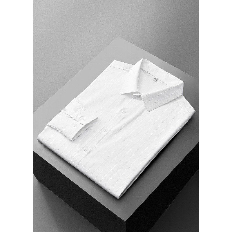 Muška košulja bez glačanja, dugi rukav, slim fit, 65% poliester, lagana tkanina