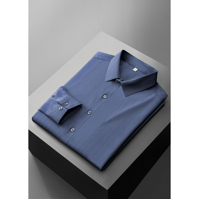 Muška košulja bez glačanja, dugi rukav, slim fit, 65% poliester, lagana tkanina