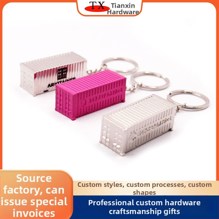 Breloc din aliaj de zinc, model dreptunghiular de camion, design modern minimalist