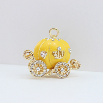 Pandantiv cheie DIY din aliaj cu model dovleac-camion, finisaj cu picurare de ulei, material aliaj, stil pastoral