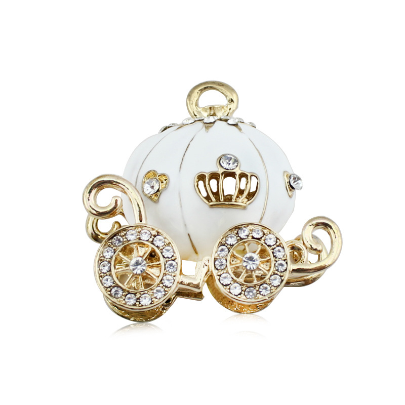 Pandantiv cheie DIY din aliaj cu model dovleac-camion, finisaj cu picurare de ulei, material aliaj, stil pastoral