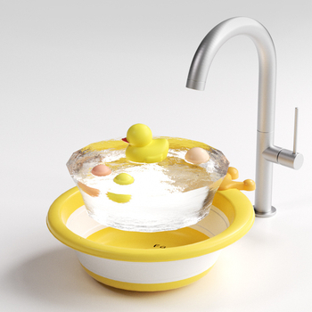 Összecsukható babamosó edény – Anyag: PP+TPE; Márka: ALCOCO; Logó nyomtatás: Igen; Testreszabás: Elérhető