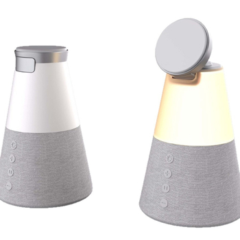 Difuzor Bluetooth cu încărcare wireless magnetică, lampă de noapte - 3 în 1 pentru telefon și ceas; Încărcare duală rapidă; Sunet stereo + lumină moale; Bluetooth 5.3, 2 difuzoare, rază 10 m, baterie încorporată 1000-1200 mAh, 15W