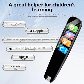 Pix de citire chinezo-englez inteligent pentru elevi de la învățământul primar până la liceu, cu traducere vocală și sincronizare a cursurilor; carcasă ABS; baterie reîncărcabilă