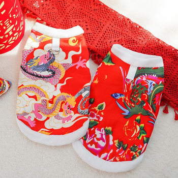 Палто за кучета с флорална шарка, полиестер, марка Weiwang, ежедневен стил, облекло за домашни любимци (Полиестер; Марка: Weiwang; Категория: Облекло за домашни любимци; Стил: Ежедневен)