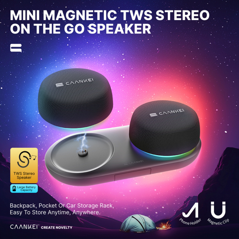 Bežični Bluetooth zvučnik s bazom, 2 zvučnika, 8W, domet do 10 m, IPX5, Bluetooth 5.3