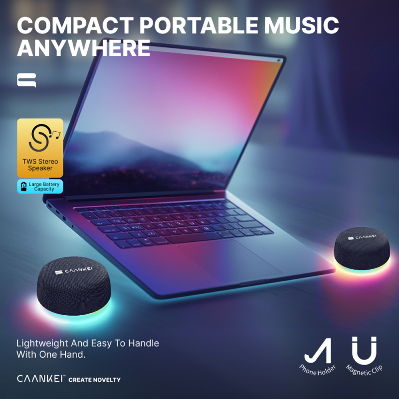 Bežični Bluetooth zvučnik s bazom, 2 zvučnika, 8W, domet do 10 m, IPX5, Bluetooth 5.3