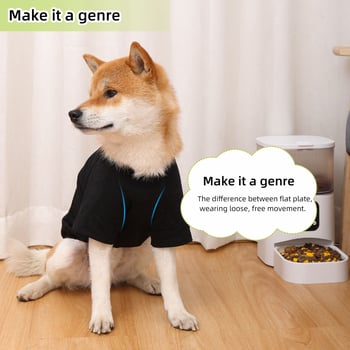 Кучешка тениска от чист памук, къс ръкав за пролет и лято