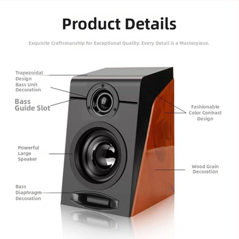 First Sight Model 950 difuzoare desktop multimedia, 2.0 stereo, putere maximă 6W, intrare 5V, interfață USB/AV