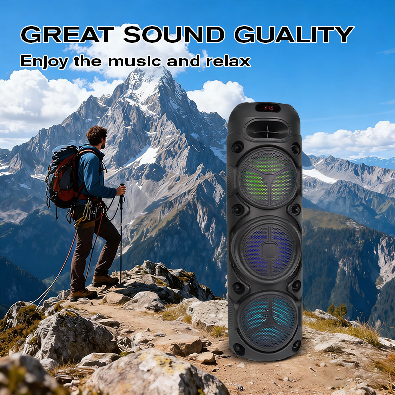 ZQS8308 Prijenosni Bluetooth zvučnik visoke snage s ugrađenom baterijom (40W; Bluetooth 5.0; 4000–6000 mAh; 60 Hz–15 kHz; domet 15 m)