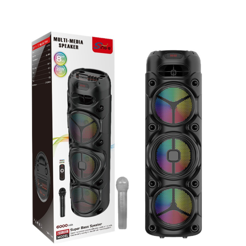 ZQS8308 Prijenosni Bluetooth zvučnik visoke snage s ugrađenom baterijom (40W; Bluetooth 5.0; 4000–6000 mAh; 60 Hz–15 kHz; domet 15 m)