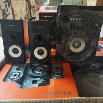 Sistem audio pentru desktop cu difuzoare 2.1, subwoofer, Bluetooth, USB, redare MP3, putere maximă 5W