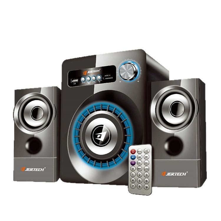Sistem audio pentru desktop cu difuzoare 2.1, subwoofer, Bluetooth, USB, redare MP3, putere maximă 5W
