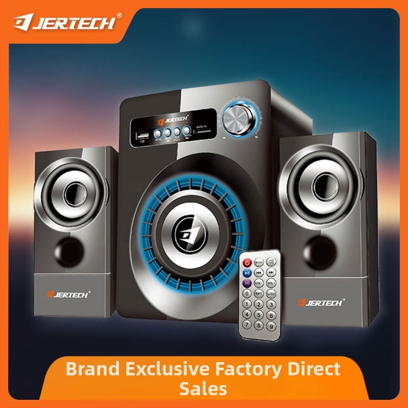 Sistem audio pentru desktop cu difuzoare 2.1, subwoofer, Bluetooth, USB, redare MP3, putere maximă 5W