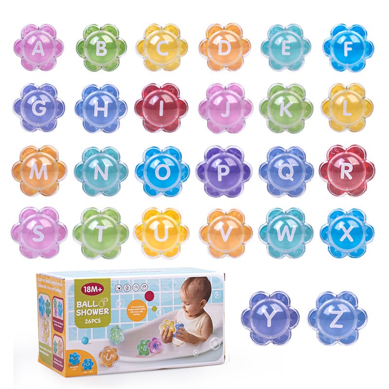 Πλωτό παιχνίδι μπάνιου για βρέφη — πρώιμη εκπαίδευση με αναγνώριση γραμμάτων και αριθμών, θεματολογία με ζώα, πλαστικό υλικό, για ηλικίες 0–3 ετών