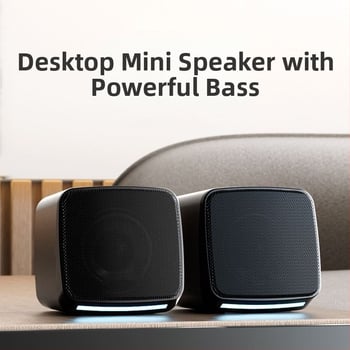 Boxă USB mini pentru calculatoare cu difuzoare duale, interfață USB și alimentare 5V