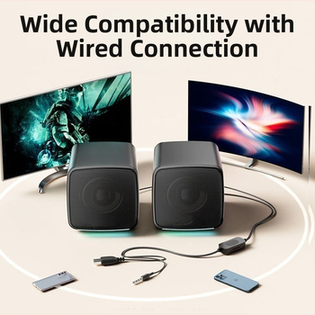 Boxă USB mini pentru calculatoare cu difuzoare duale, interfață USB și alimentare 5V