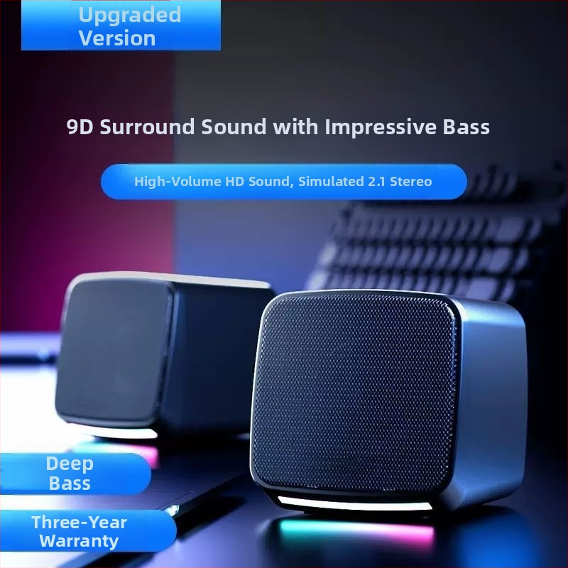 Boxă USB mini pentru calculatoare cu difuzoare duale, interfață USB și alimentare 5V