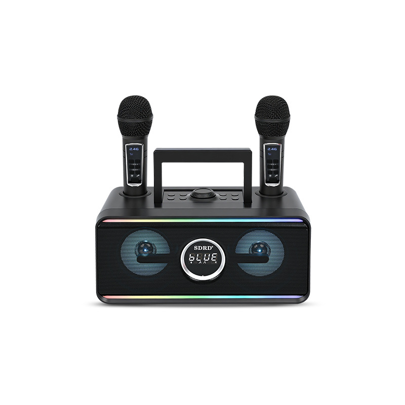 SDRD Difuzor karaoke wireless All-in-One cu microfon, pentru exterior și uz casnic, 20W, Bluetooth 5.2, IPX2, 100Hz-18kHz, baterie încorporată 2000-4000mAh