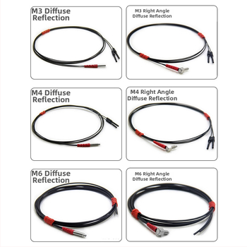 Fibrový optický senzor FRS-310 s difúznym odrazom, sonda FT-610 línovo-párová a zosilňovač M3/M4/M6; dosah snímania 10; odozva 0,1; vstupné napätie 24; výstup IO; prevádzková teplota 35