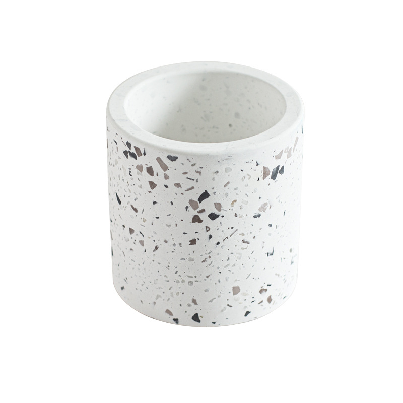 Suport pentru periuțe din diatomit și lut, stil terrazzo; montaj fără găuri; imprimare logo; personalizare disponibilă; ambalaj 60 bucți