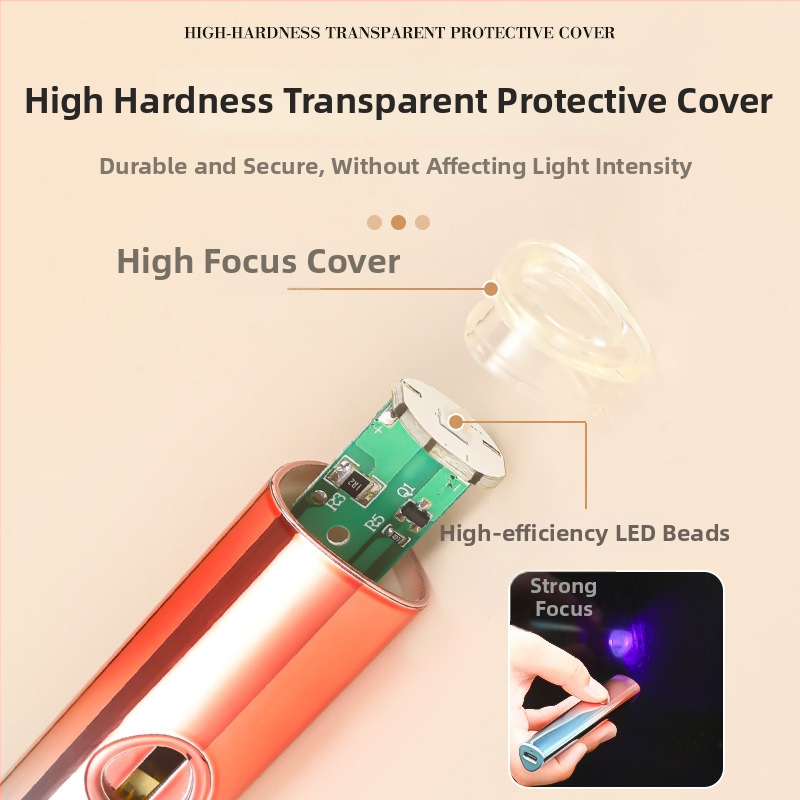 Lampa na nechty, ručná UV lampa na zdobenie nechtov, rýchle sušenie, dobíjateľná, mini reflektor, model Qz-2019