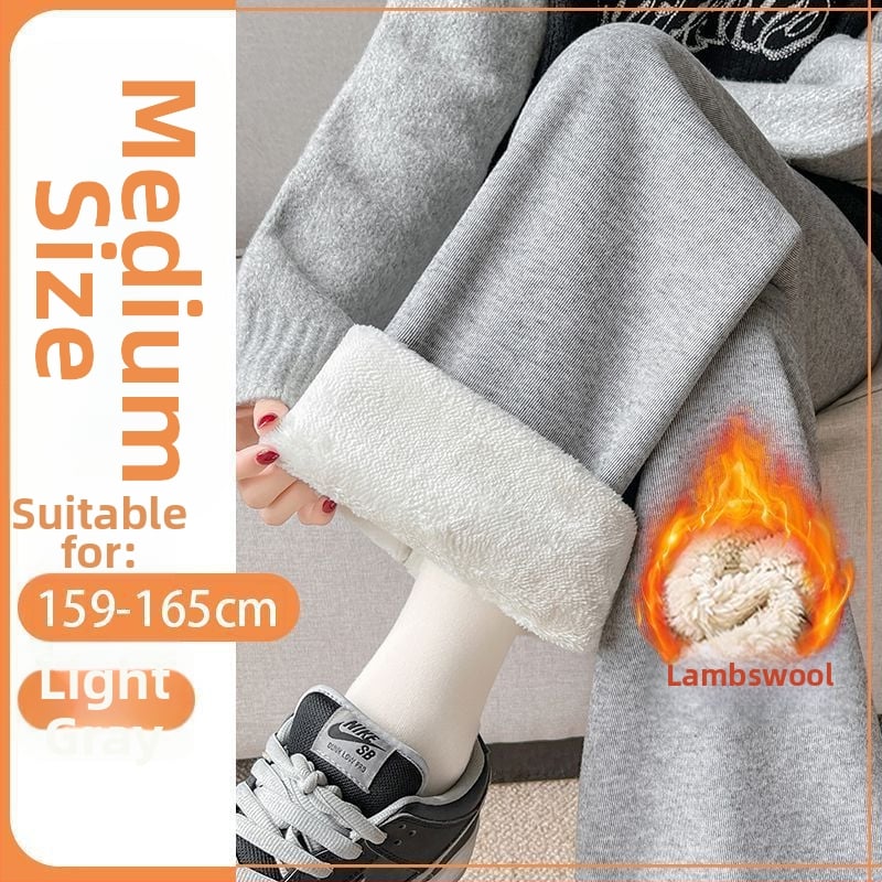 Női széles lábú nadrág gyapjúból fleece béléssel, casual, 2024 tavasz