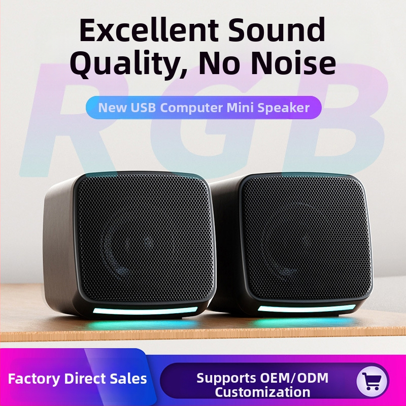 Boxe USB pentru desktop pentru calculator, stereo, două difuzoare, 5V, 6W, sunet 3D / Surround virtual, intrare 3,5 mm, redare MP3