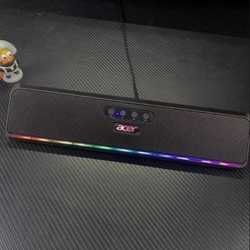 Bară de sunet RGB pentru desktop, conectivitate cablată și Bluetooth, 2.0 canale, model Acer osk120