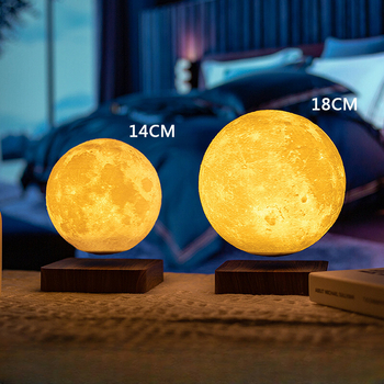 Lampă Lună cu levitație magnetică și purificator de aer cu anioni — iluminare de noapte pentru desktop, funcționare silențioasă, debit de aer 51–150 m3/h, alimentare la priză