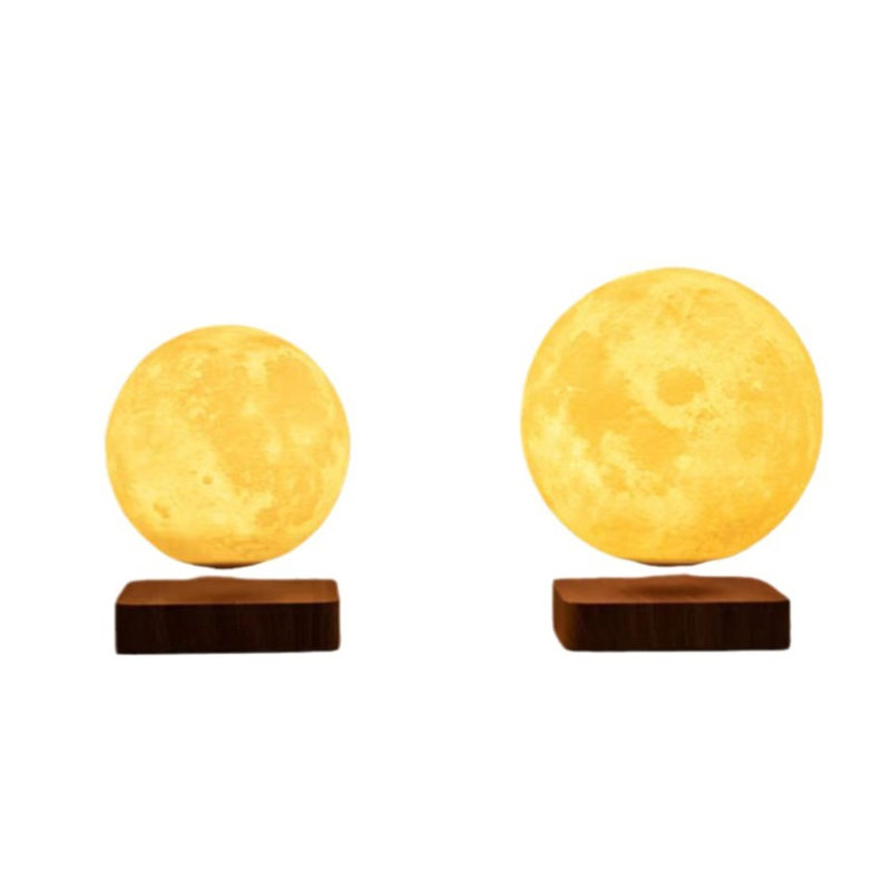 Lampă Lună cu levitație magnetică și purificator de aer cu anioni — iluminare de noapte pentru desktop, funcționare silențioasă, debit de aer 51–150 m3/h, alimentare la priză