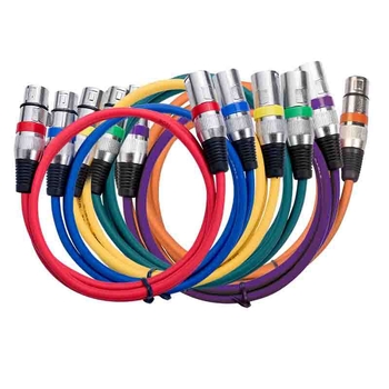 Set cabluri XLR audio, masculin spre feminin, placare nichel, miez din cupru pur, cupru neoxigenat, greutate 0,5 kg