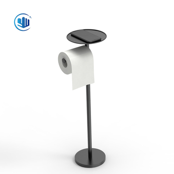 Stalak za papir na toaletu s držačem za telefon, podni dizajn, bez bušenja, od nehrđajućeg čelika, polirani završetak — moderno minimalistički stil (Podni dizajn; Bez bušenja; Nehrđajući čelik; Polirani završni sloj; Držač za telefon)