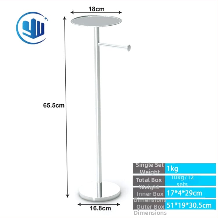 Stalak za papir na toaletu s držačem za telefon, podni dizajn, bez bušenja, od nehrđajućeg čelika, polirani završetak — moderno minimalistički stil (Podni dizajn; Bez bušenja; Nehrđajući čelik; Polirani završni sloj; Držač za telefon)