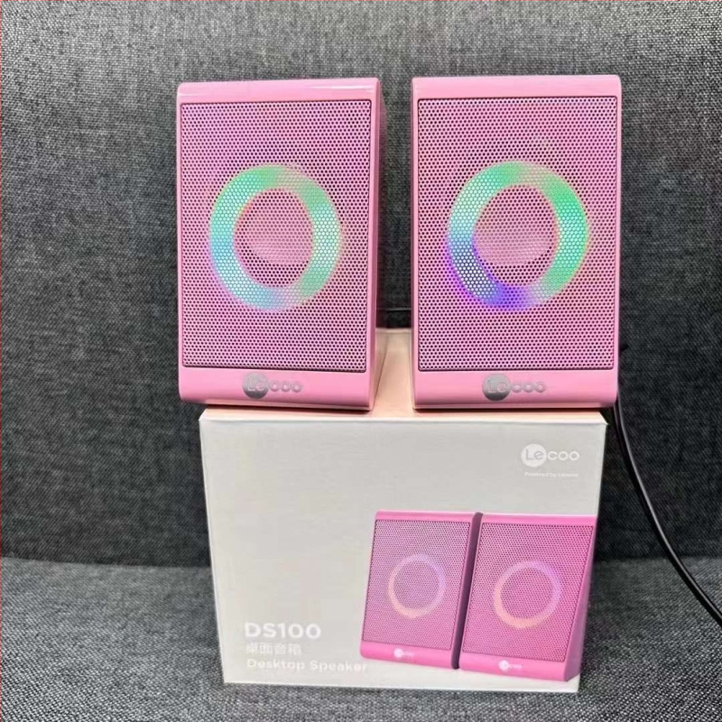 DS100 Boxe de birou cu iluminare RGB, sunet 2.1, interfață USB + 3,5 mm, control prin cablu