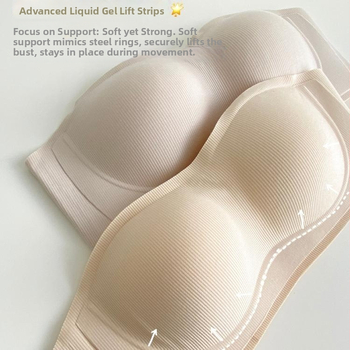 Μπούστο χωρίς τιράντες από Modal, χωρίς ραφές, με πλήρεις κύπελλα, λεπτό μορφοποιημένο σχέδιο, αποσπώμενες διπλές τιράντες, πίσω κούμπωμα με τρεις σειρές αγκιστρώσεων