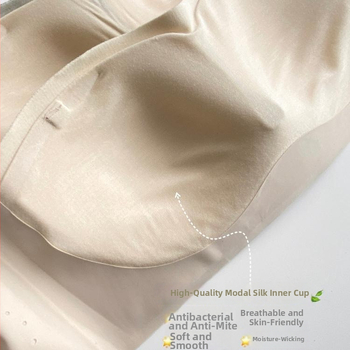 Μπούστο χωρίς τιράντες από Modal, χωρίς ραφές, με πλήρεις κύπελλα, λεπτό μορφοποιημένο σχέδιο, αποσπώμενες διπλές τιράντες, πίσω κούμπωμα με τρεις σειρές αγκιστρώσεων