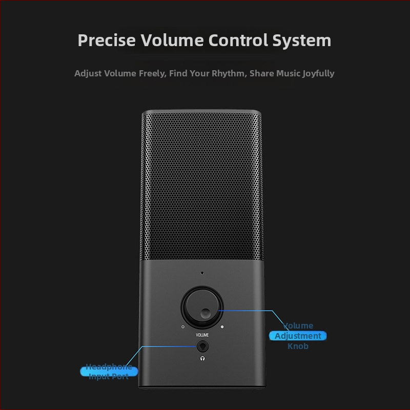2.0 USB stolové reproduktory s mini subwooferom, 3D surround zvuk, 10W, 4Ω, MP3 prehrávanie