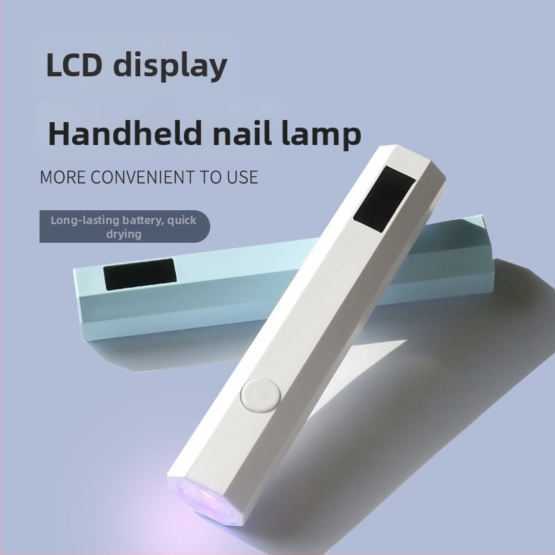 LCD prenosná manikúrna lampička, kompaktná, rýchloschná mini lampička na gély na nechty, fototerapia a tuhnutie nechtov