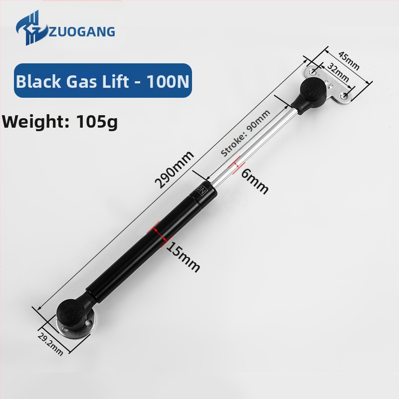 Gasna opruga za vrata ormara, Left Steel E-04, hladno valjani čelik, moderni minimalistički stil
